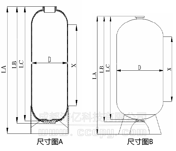 玻璃钢滤罐尺寸图